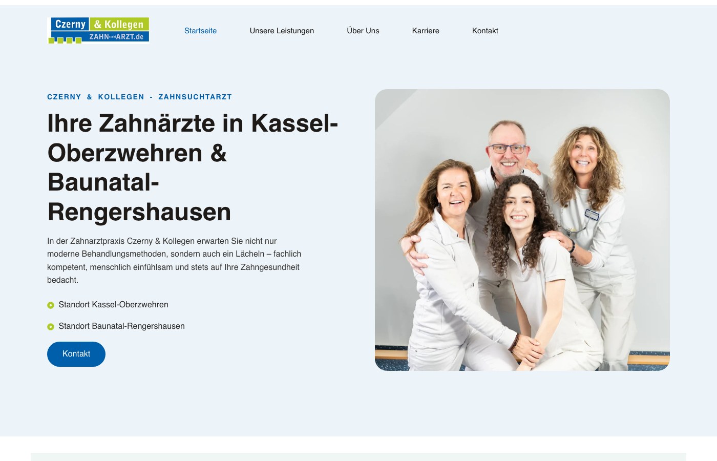 Die neue Website der Zahnarztpraxis Czerny & Kollegen